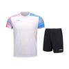 Li Ning Badminton Series Quick-Dry Breathable Sweat-Wicking Training Short Sleeve T-Shirt And Shorts Casual Sports Set Unisex Sports Set AATV101-1