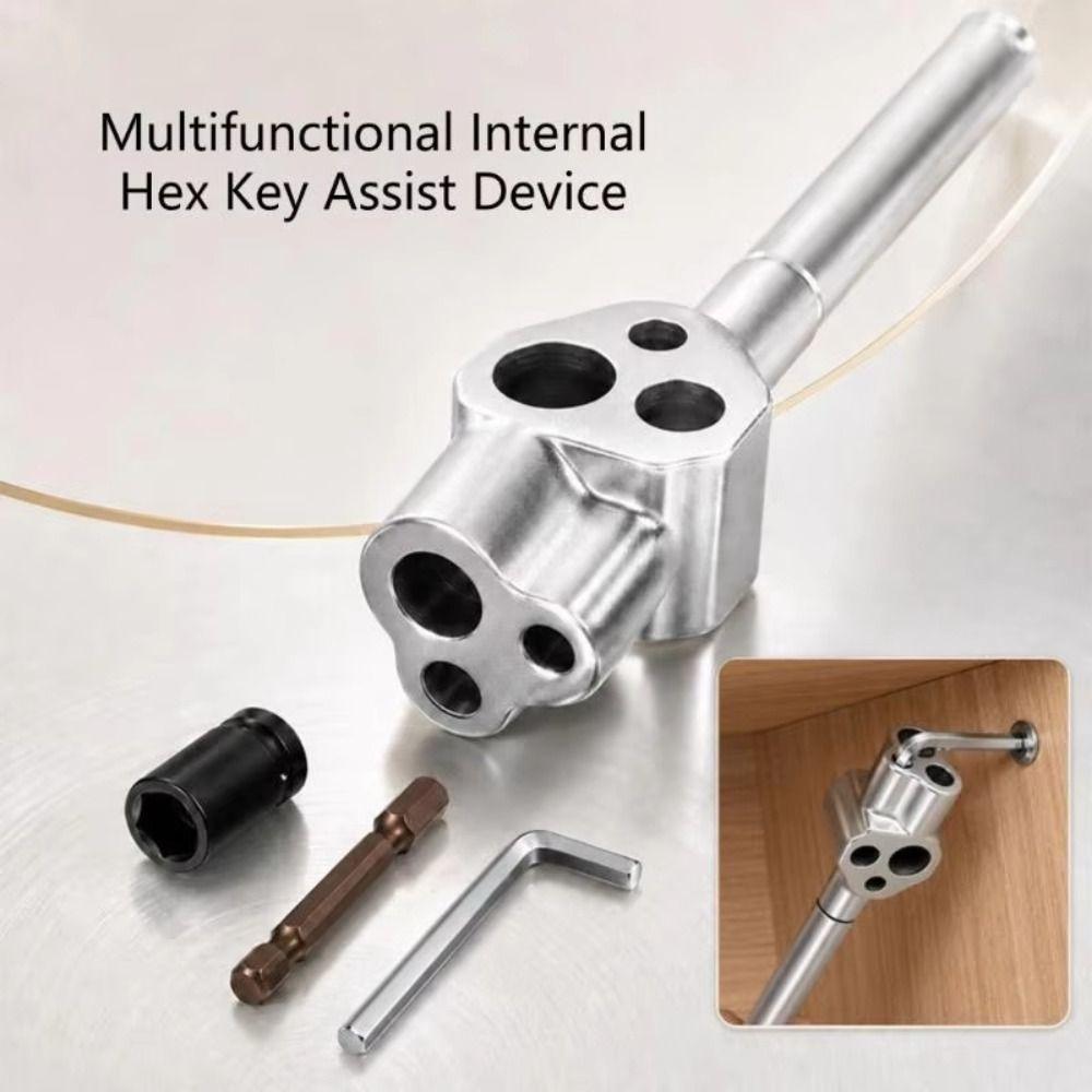 Torque Amplifier Multi-Function Hex Wrench Adapter Wrench Extension Bar Furniture Installation