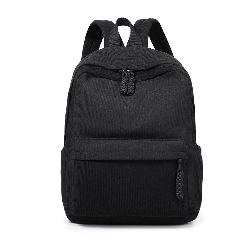 Spring Corduroy Small Backpack Female New College Student Backpack Casual Versatile Large Capacity Travel Backpack