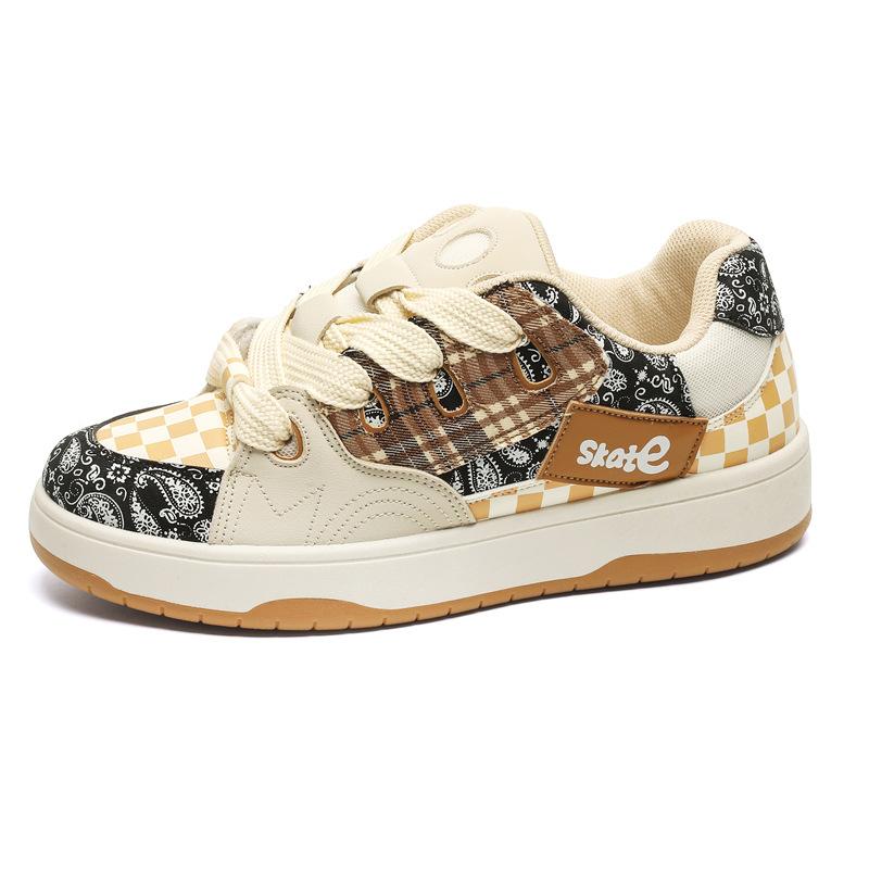 

Модные унисекс модные скейт-кеды для мужчин и женщин модные повседневные уличные стильные женские скейт-кеды на платформе дизайнерские кроссовки 44 бежевый