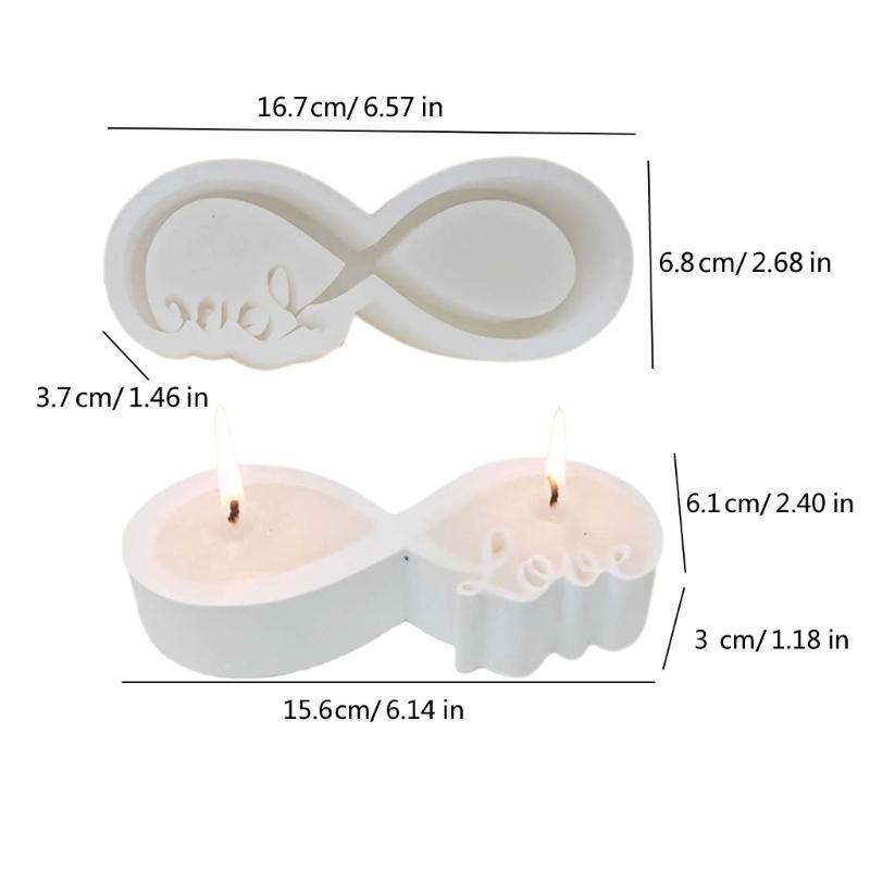 Holder Molds Ribbon Love Candlesticks Silicone Molds for Candle Making