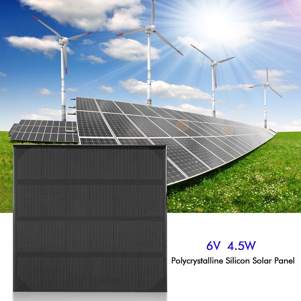 4.5W 6V Monocrystalline Silicon Solar Panel Module for DIY Battery Charger Power Supply