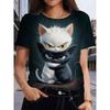 Streetwear Punk Style Graphic Tee Women - Comfortable Breathable Casual Round Neck Short Sleeve Top
