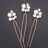 Simulated Pearls U-shaped Hair Pins Handmade Metal Clip Pins Women Girls Bridal Hair Accessories Wedding Hairstyle Design Tools