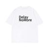 Summer Men's Cotton Short-sleeved Light and Simple, with Letter Print, Half-sleeved Trendy Brand, Casual and Loose Couple's Wear