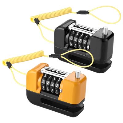 Disc Brake Combination Lock Four Digit Code Lock Rustproof Applicable To Disc Brake Discs with a Diameter Greater Than 7mm