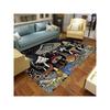 Sun & Moon INS Skull Mushroom Bohemian Style Pattern Carpet Modern Thick Elastic Living Room Rug, Non-Slip Rug Kitchen Doormat