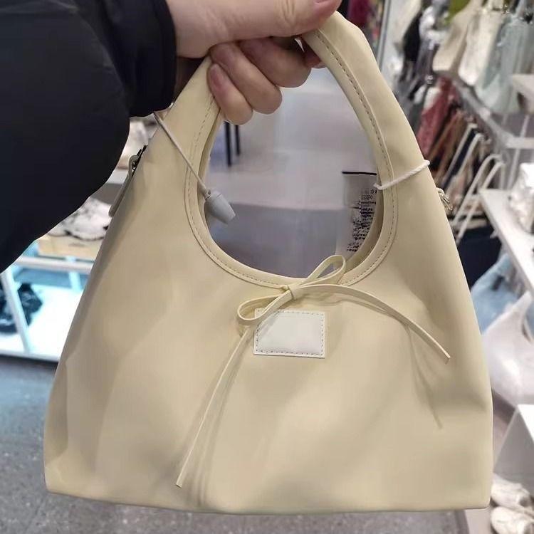 Spring Handbag Gentle And Sweet Strap Bow Korean Simple Casual Messenger Bag Tote Bag