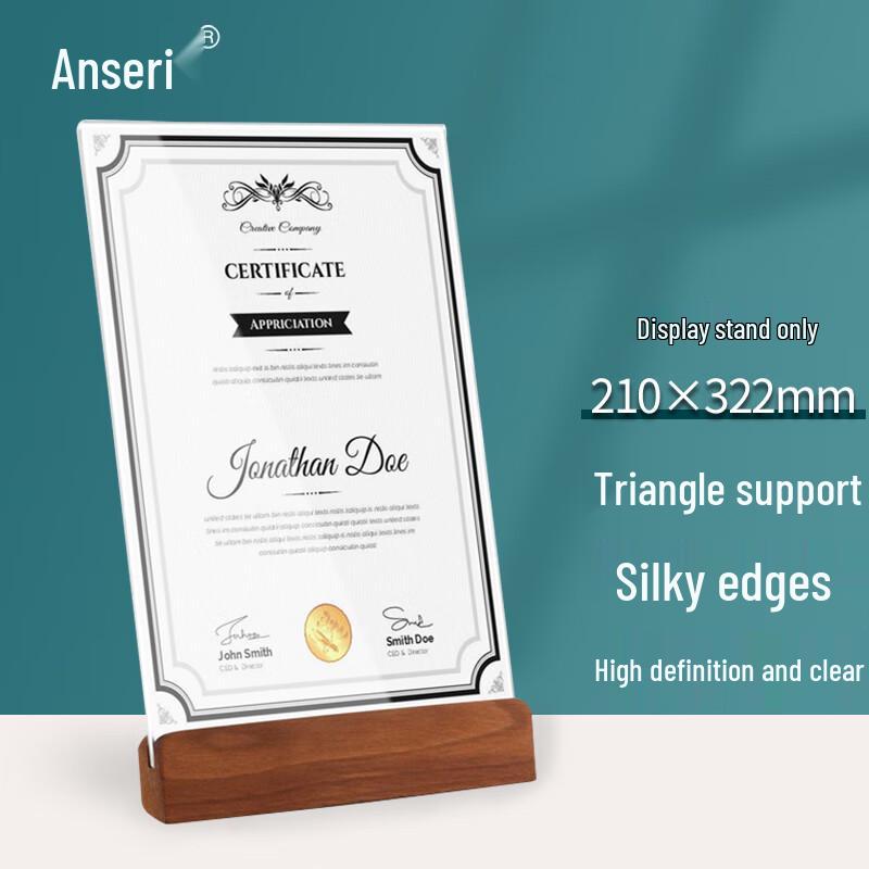 Ansellery A4 Acrylic Certificate Display Frame A4