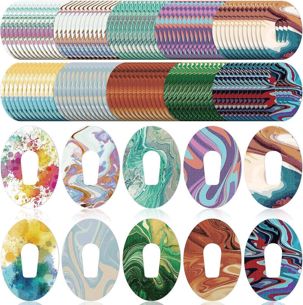 Festive Cartoon Blood Glucose Meter Waterproof Sticker: Sweatproof, Colorful, Dynamic Sensor Patch