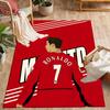 Ronaldo's Legacy In Red Themed Anti-Slip Rugs - Polyester Home Decor, Suitable for Bedrooms, Living Rooms, Doorways, Studios, and Decorations