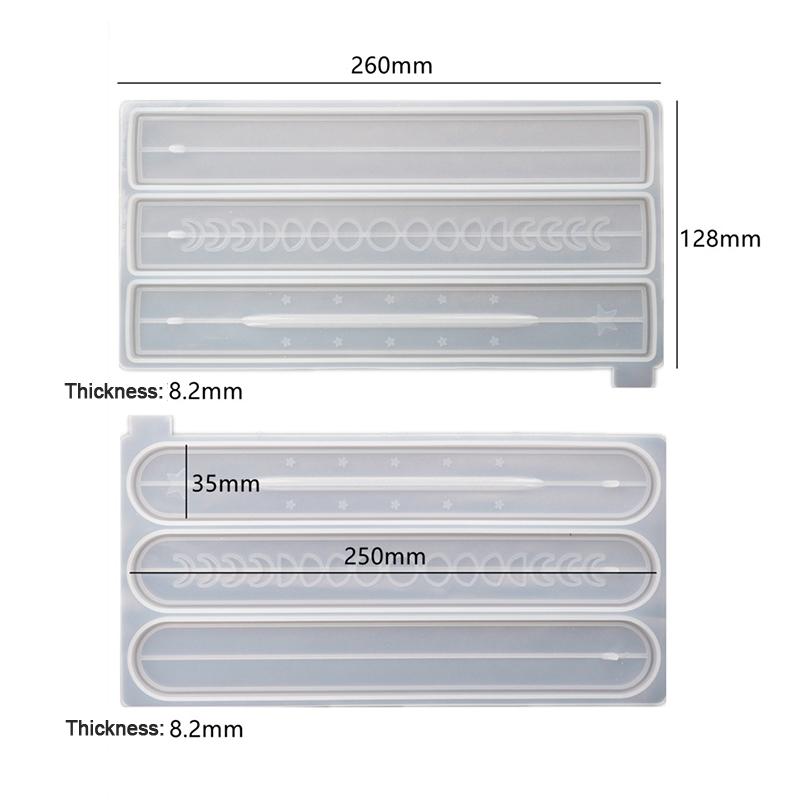 1ks Silikonová forma Pryskyřice Řemeslo DIY Slunce Měsíc Hvězda Desková forma Epoxidové formy Šperky
