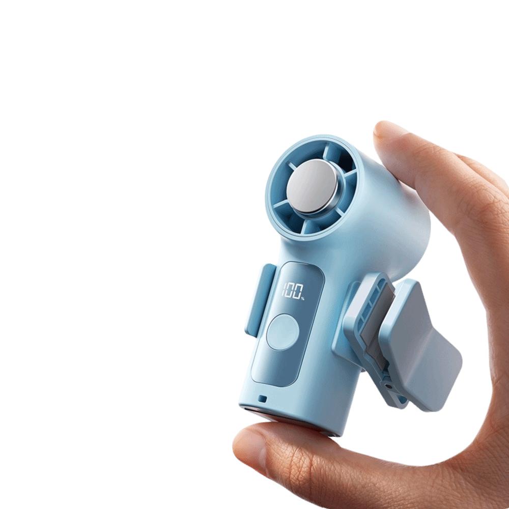 High Speed Handheld Fan Long Battery Life Portable Cooler Portable Design Personal Cooler  Travel синий