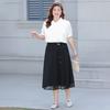 Women's Mesh Fabric A-line Skirt for Spring and Summer High-waisted Large-swing Slimming Skirt