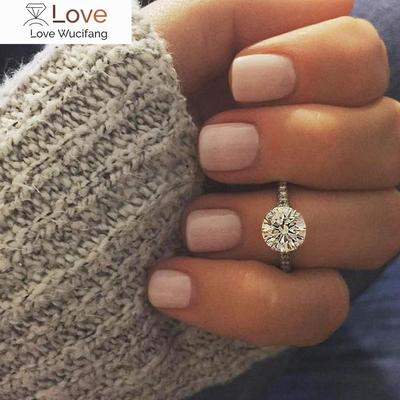 Classic Proposal Ring for Women Brilliant Round Shape Zirconia Wedding Bands Timeless Jewelry for Engagement Ceremony