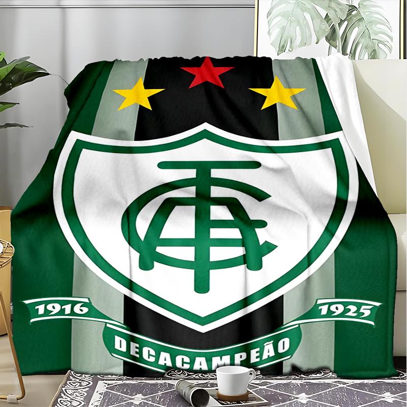 1PC América Futebol Club Printed Soft Flannel Blanket Throw for Adult Bedroom Living Room Sofa Camping Travel Fan gifts Christmas Gifts