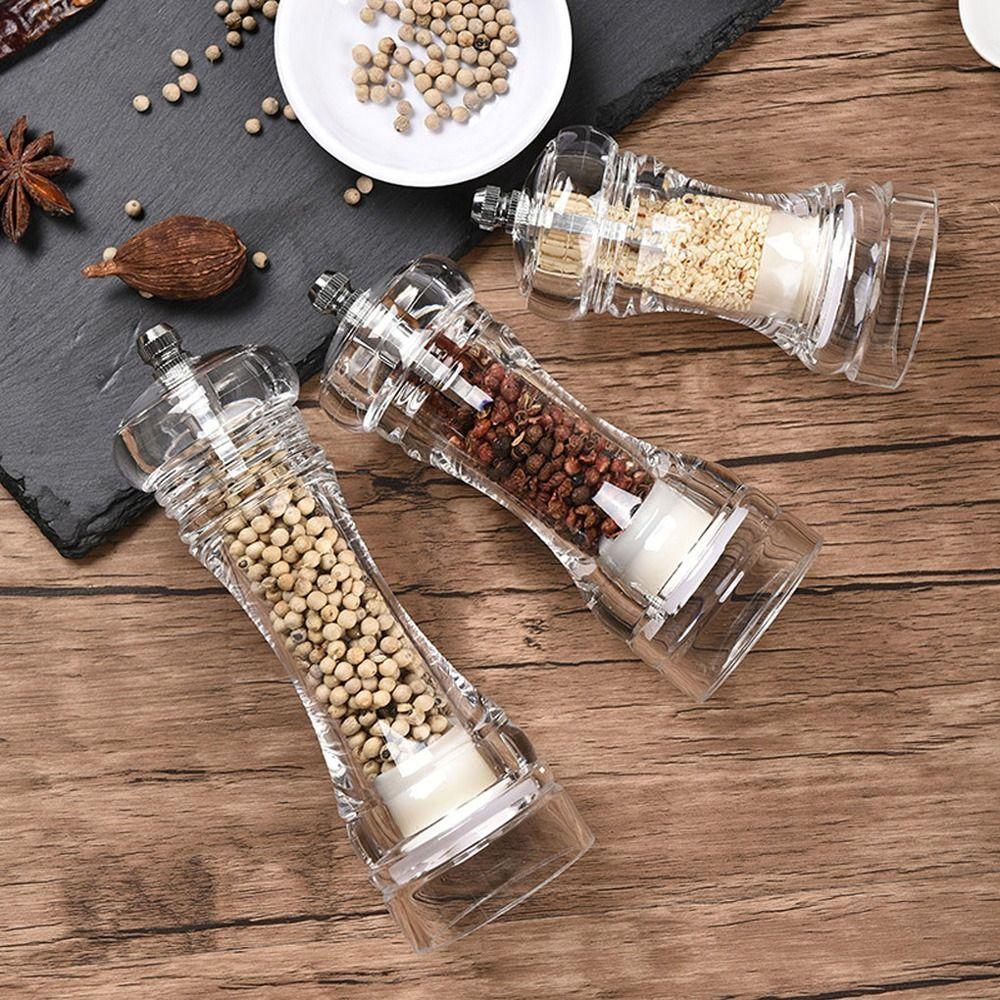Multi-Size Pepper Mill Acrylic Seasoning Jar Mill Kitchen Tool Dining Table