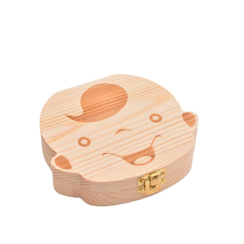 Wooden Baby Tooth & Keepsake Box: Lanugo, Umbilical Cord, Milk Teeth Storage for Boys & Girls