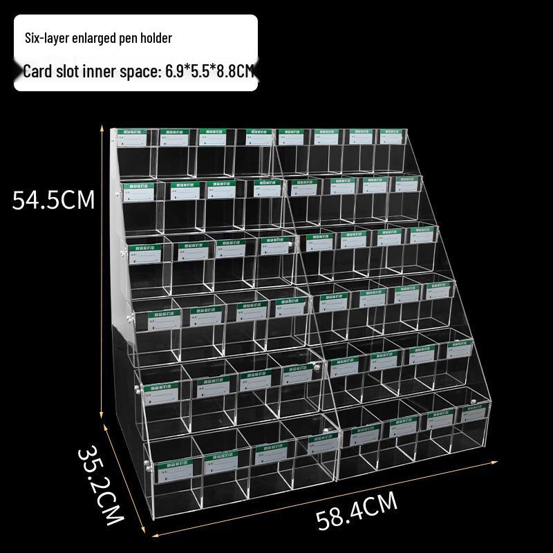 Acrylic Price Tag Display & Pen Holder Stand for Stationery Stores