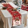 2025 Merry Christmas Santa Table Runner - Kitchen Dining Table Decor | Navidad Home Winter Holiday Gift
