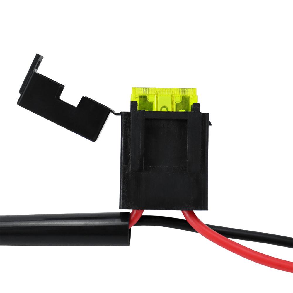 12V 16AWG 4-Gang LED Light Bar Wiring Harness Kit 720W Relay Fuse