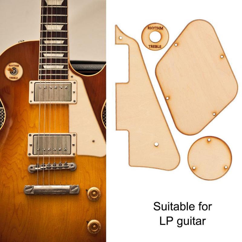 Rockyin Maple Wood LP Guitar Pickguard Cavity Switch Covers Pickup Selector Plate Bracket