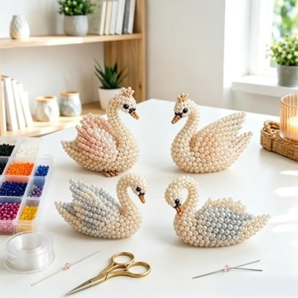 Character Series Handmade Bead Art Set Mother Mary Swan Beading Set New 3D Bead Kit DIY Activity