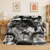 King of Pop Star MJ Michael Jackson Flannel Blanket Soft Warm Throw Blanket for Bedroom Living Room Bed Travel Camping Picnic