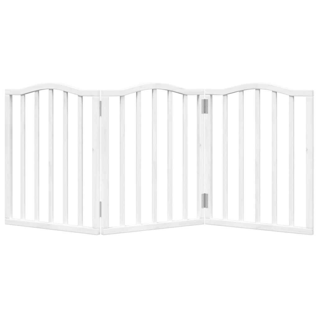 Vidaxl Cancello Pieghevole di Sicurezza per Cani, 3 Pannelli, Bianco, 150 cm