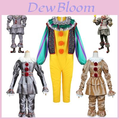 Authentic Pennywise Cosplay Costume For Kids Stephen King's It Clown Suit For Halloween Party