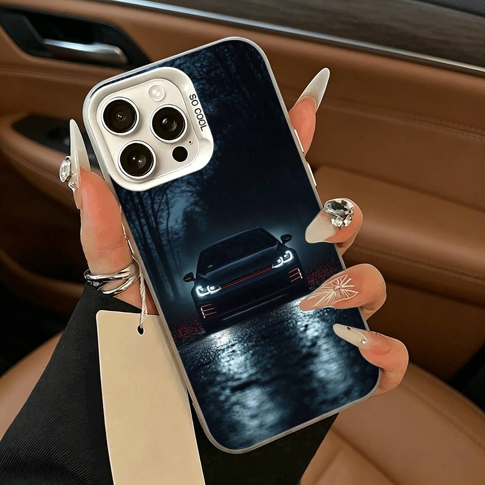 CAR G-Golf MK -7 -G-GTI  Phone Case For iPhone 17,16,15,14,13,12,11 Plus,Pro Max,XS,White Silver  phone case iPhone16Pro