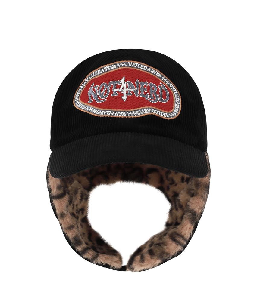 NOT4NERD Abyss Crest Ear Flap Cap - Black