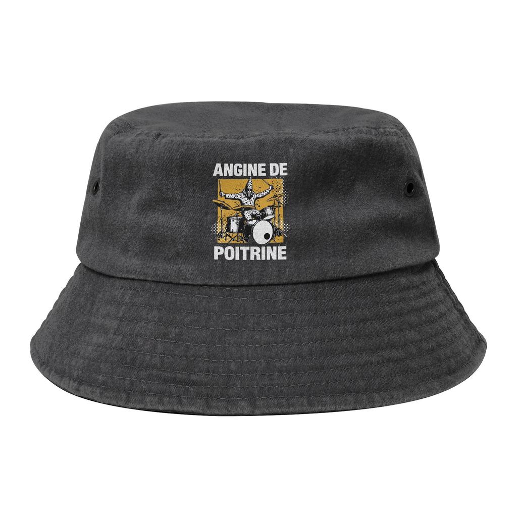 Cappello a secchiello Rock Angine de Poitrine Band per Ragazza Vocation Lavato Usurato Cappello da Sole Protezione UV per Cappelli da Pesca Copricapi