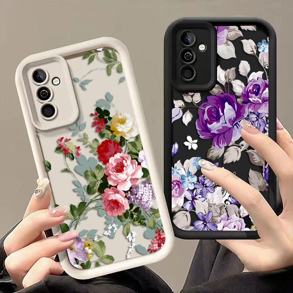 Beautiful Purple Flowers Cover Phone Case For Oneplus 8T 9R 10R 11 12 13 13T 15 NORD ACE CE 2 3 4 5 6 LITE TPU Case DIY Shell