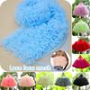 1M Ruffled Tulle Trim Fabric Pleated Mesh Lace Ribbon Tutu Skirt DIY Dress Lace Ribbon Sewing Clothing Skirt Splicing Material