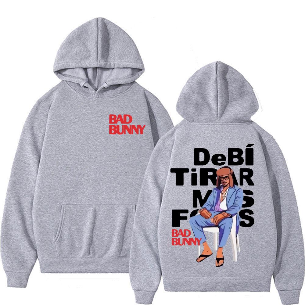 

Rapero Bad Bunny Debi pull more photo album DTMF Merch men s hoodie Fashionable casual retro high-quality hoodie 3XL