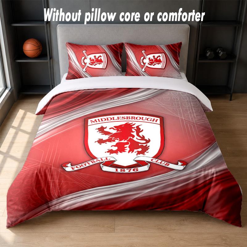 Set Biancheria da Letto Design Middlesbrough 1 Copripiumino + 2 Federe Morbido Traspirante Biancheria da Letto per la Casa
