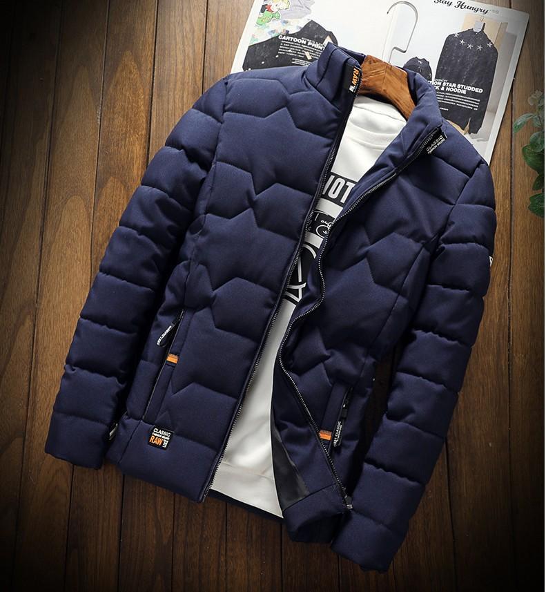 Men's Winter Jacket Standing Collar Warm Down Jacket Street Fashion Casual Brand Outer Men's Parka