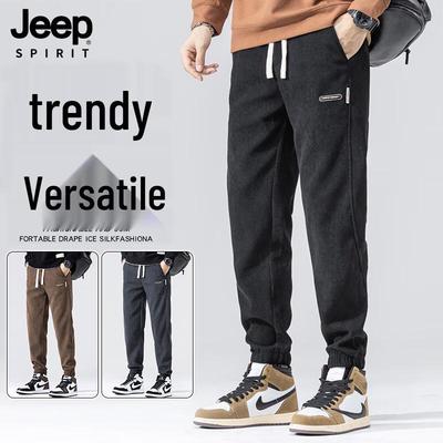 JEEP SPIRIT Men's Corduroy Loose Sport Sweatpants