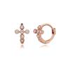 Roseedor Tiny Shine Cross One-Touch Earrings_250100319