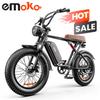 EMOKO C91 20" Fat Tire E-Bike 1000W & 48V20Ah Urban Commuter E-Bike, Disc Brakes, Shimano 7-Speed Electric Road Bike with Bench Seat