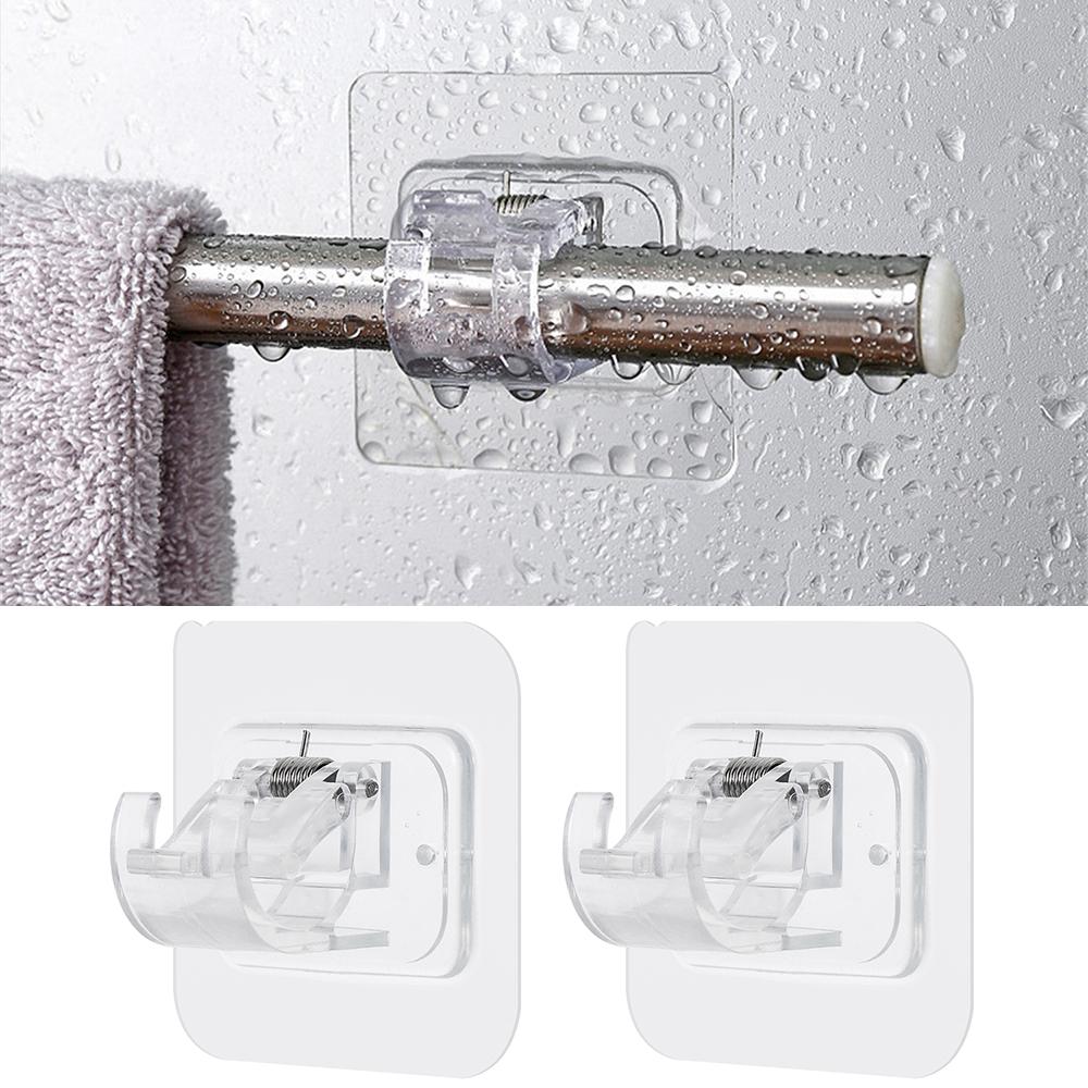 

Free Punching Self-adhesive Powerful Door Hanger Storage Rack Curtain Rod Hook Rod Hanging Clip