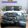 3pcs Custom Name Jurassic World Bedding Set Duvet Cover Closure Includes 1 Duvet Cover & 2 Pillowcases, Soft and Comfortable for All Seasons.