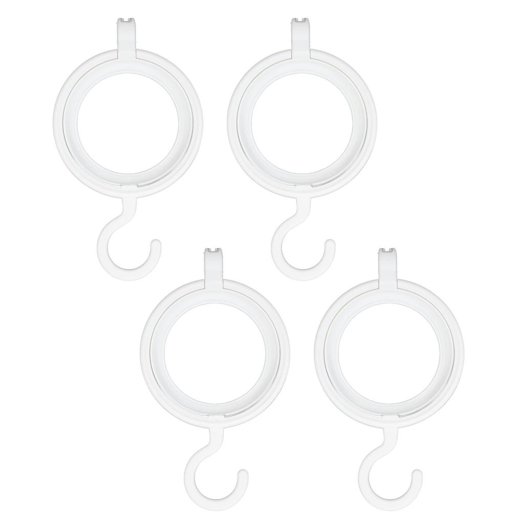 4pcs Hanging Wig Stand Foldable Round Wig Display Hanger Smoothly Plastic Wigs Storage Holder for