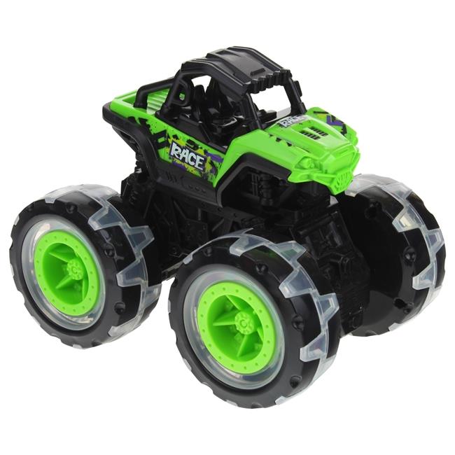 Monster Truck Samochód Terenowy Jeep Auto Off Road Dźwięk Światło Zielony