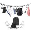 Camping Lanyard Outdoor Camping Clothesline Campsite Storage Strap Tent Lanyard with D Buckle Black