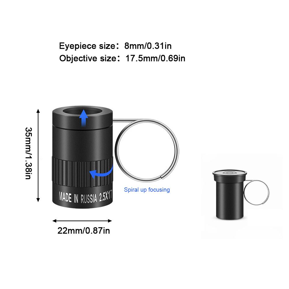 2.5X17.5MM HD Eye Protection Mini Telescope Single-Tube Telescope With Finger Buckle