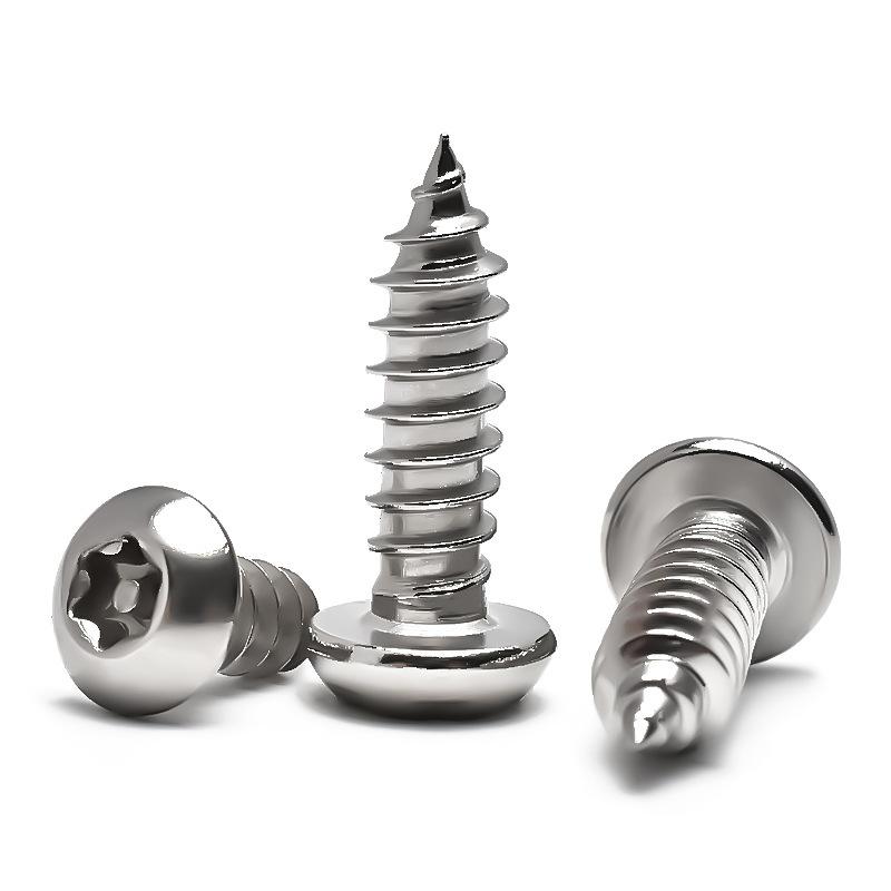 Yigu 304 Anti-Theft Torx Pin Self-Tapping Screws: M2-M5 Round Head, Mushroom Head, Pointed Tail Wood Screws