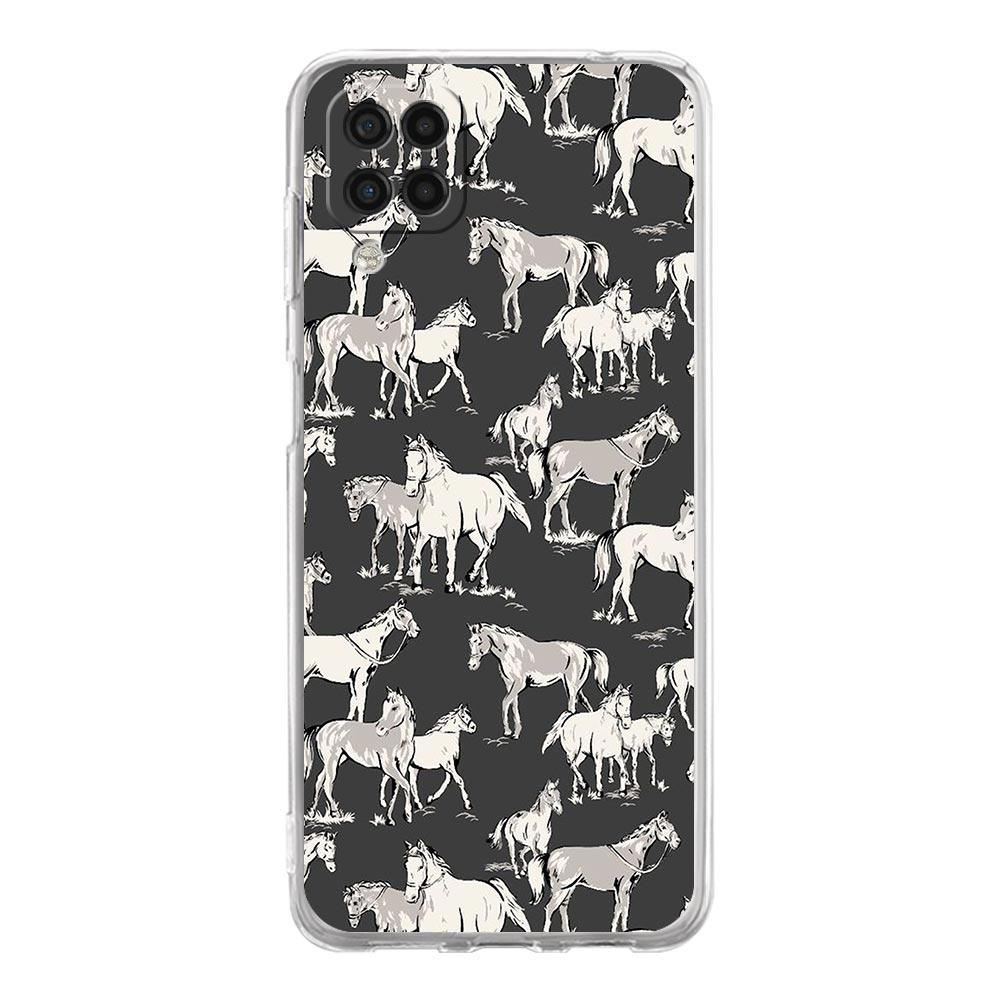 Animal Art Horse Phone Case For Samsung Galaxy A13 A33 A73 A53 A23 A51 A71 A21S A12 A31 A41 A05s A03S A15 A25 A32 5G Clear Cover