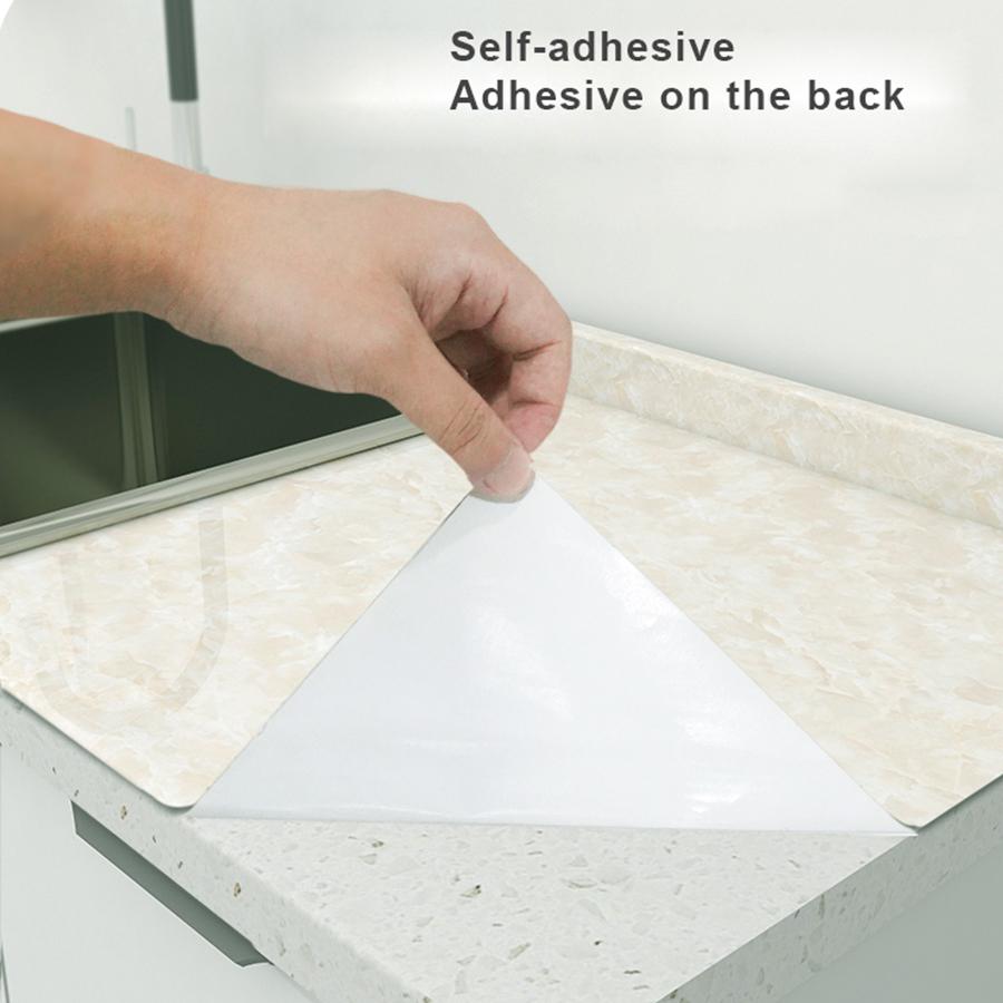 Kitchen Oil-Proof Sticker Water-Repellent Self-Adhesive Wall Cover Moisture-Proof Stove Countertop Cabinet Renovation Tile Marble Film